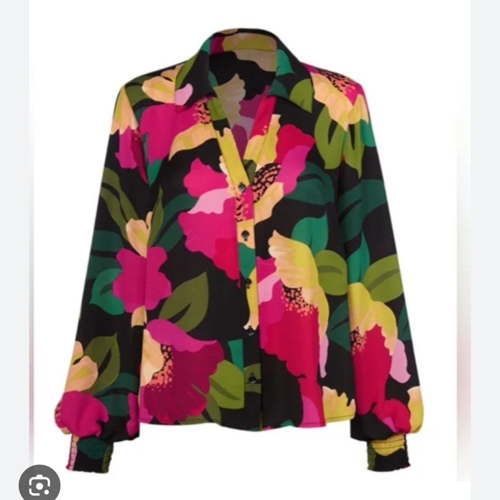 CAbi Flora Blouse 4632 Fall 2023 size XL New no tags